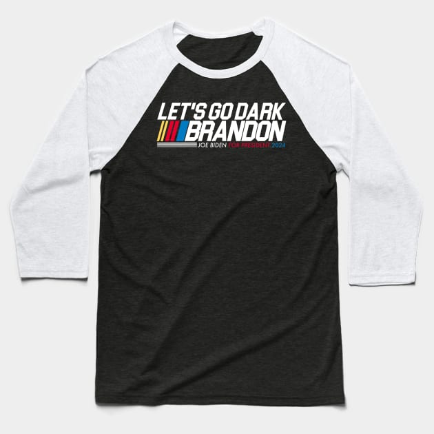 Let's Go Dark Brandon - Biden For President 2024 Baseball T-Shirt by darklordpug